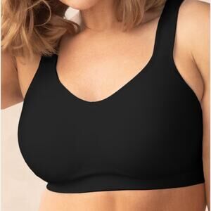Truekind Daily Comfort Wireless Shaper Bra - Black Seamless Large - NEW